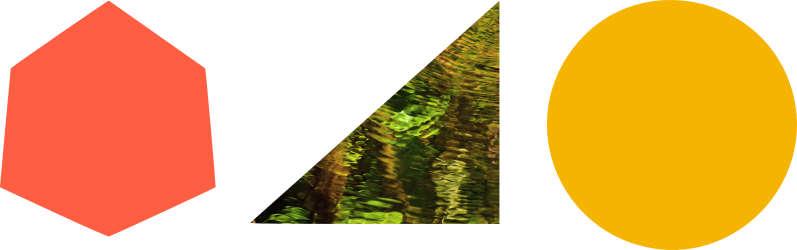 Row of geometric shapes